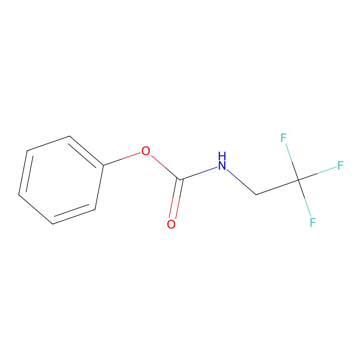 phenyl N-(2,2,2-trifluoroethyl)carbamate molecular structure, CAS 79505-57-0