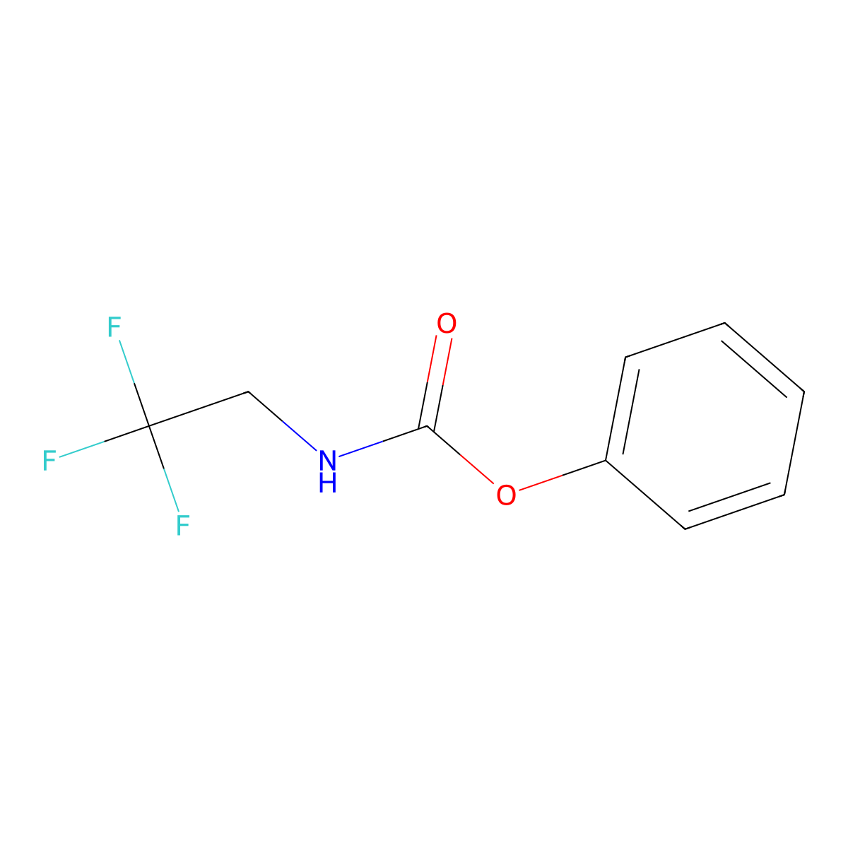 phenyl N-(2,2,2-trifluoroethyl)carbamate molecular structure, CAS 79505-57-0