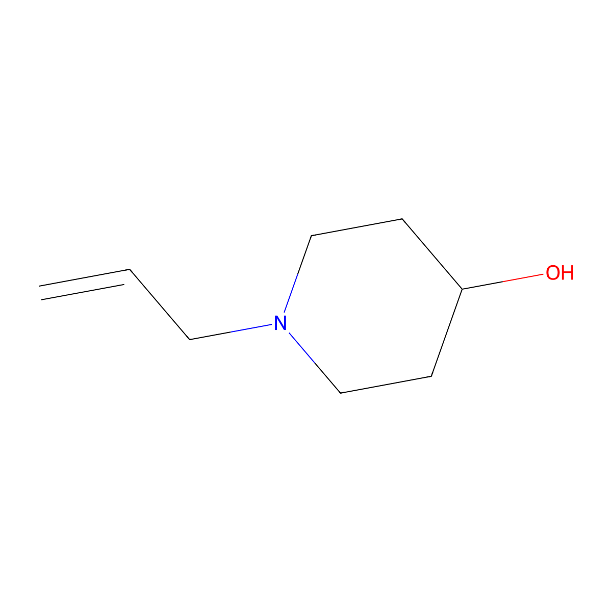 1-(Prop-2-EN-1-YL)piperidin-4-OL molecular structure, CAS 79508-92-2