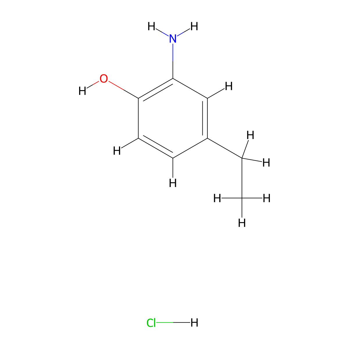 2-Amino-4-ethylphenol hydrochloride molecular structure, CAS 79509-90-3