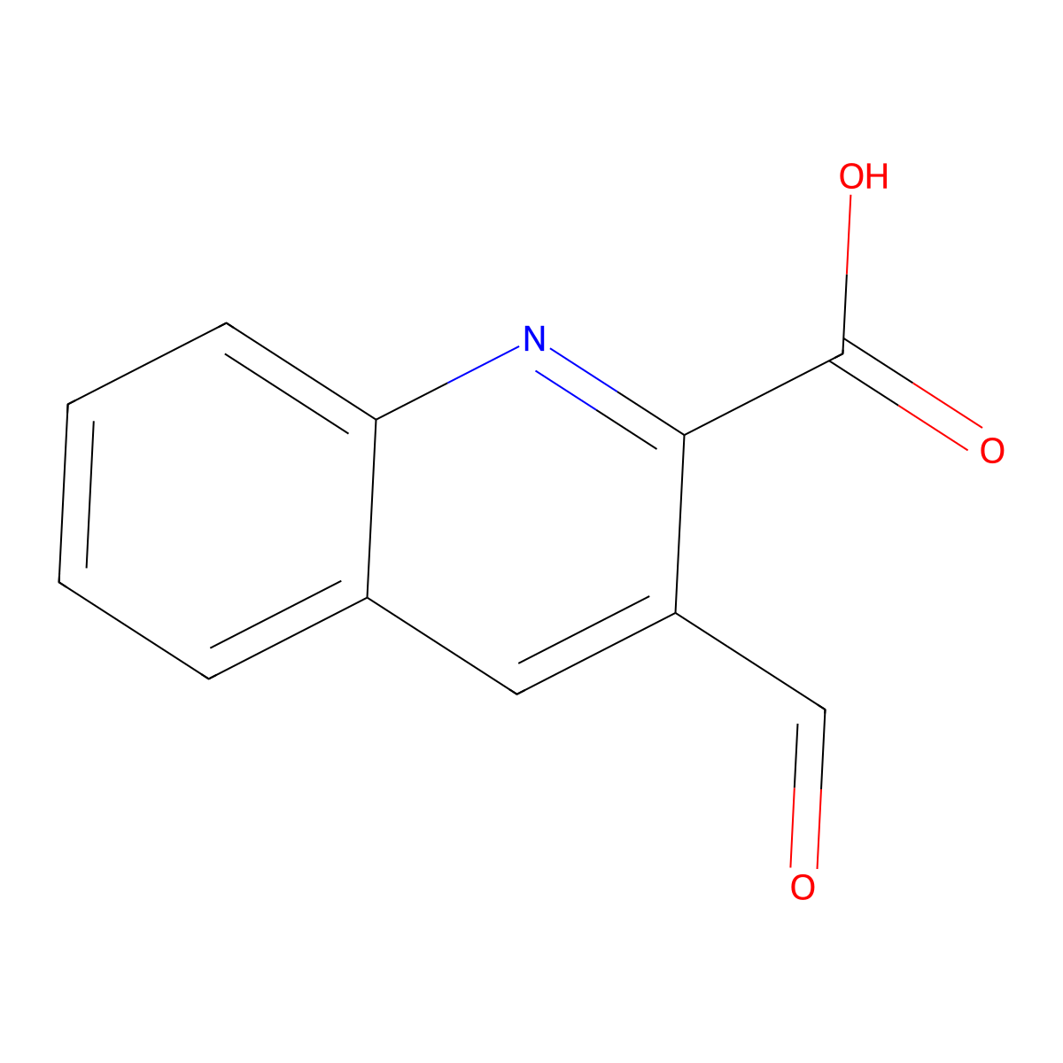 3-Formylquinoline-2-carboxylic acid molecular structure, CAS 79512-70-2
