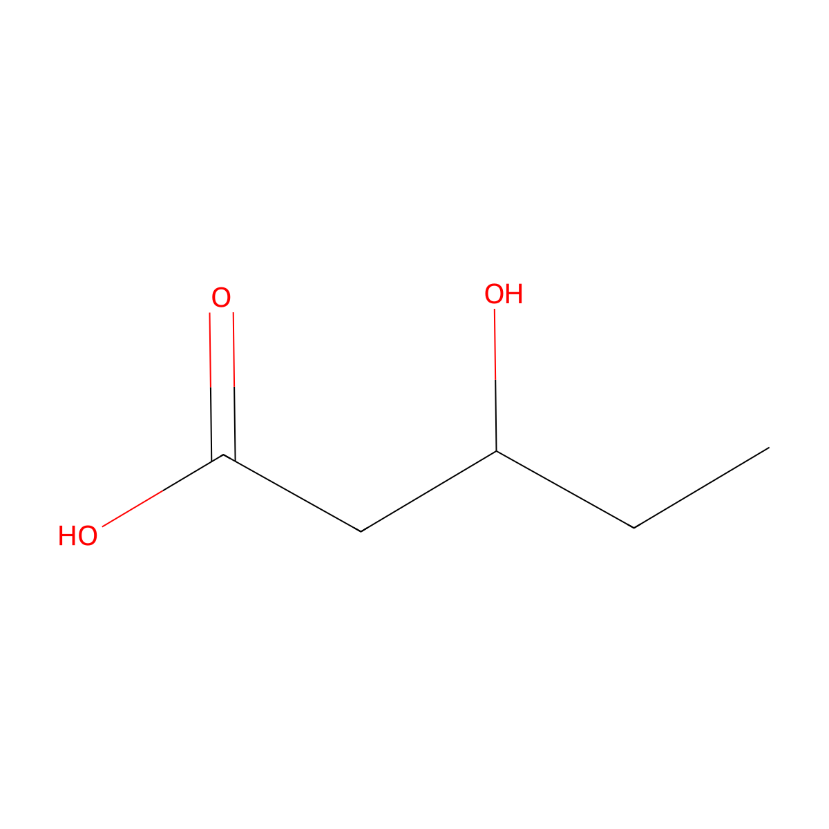 3-Hydroxypentanoic acid, (3S)- molecular structure, CAS 79516-59-9