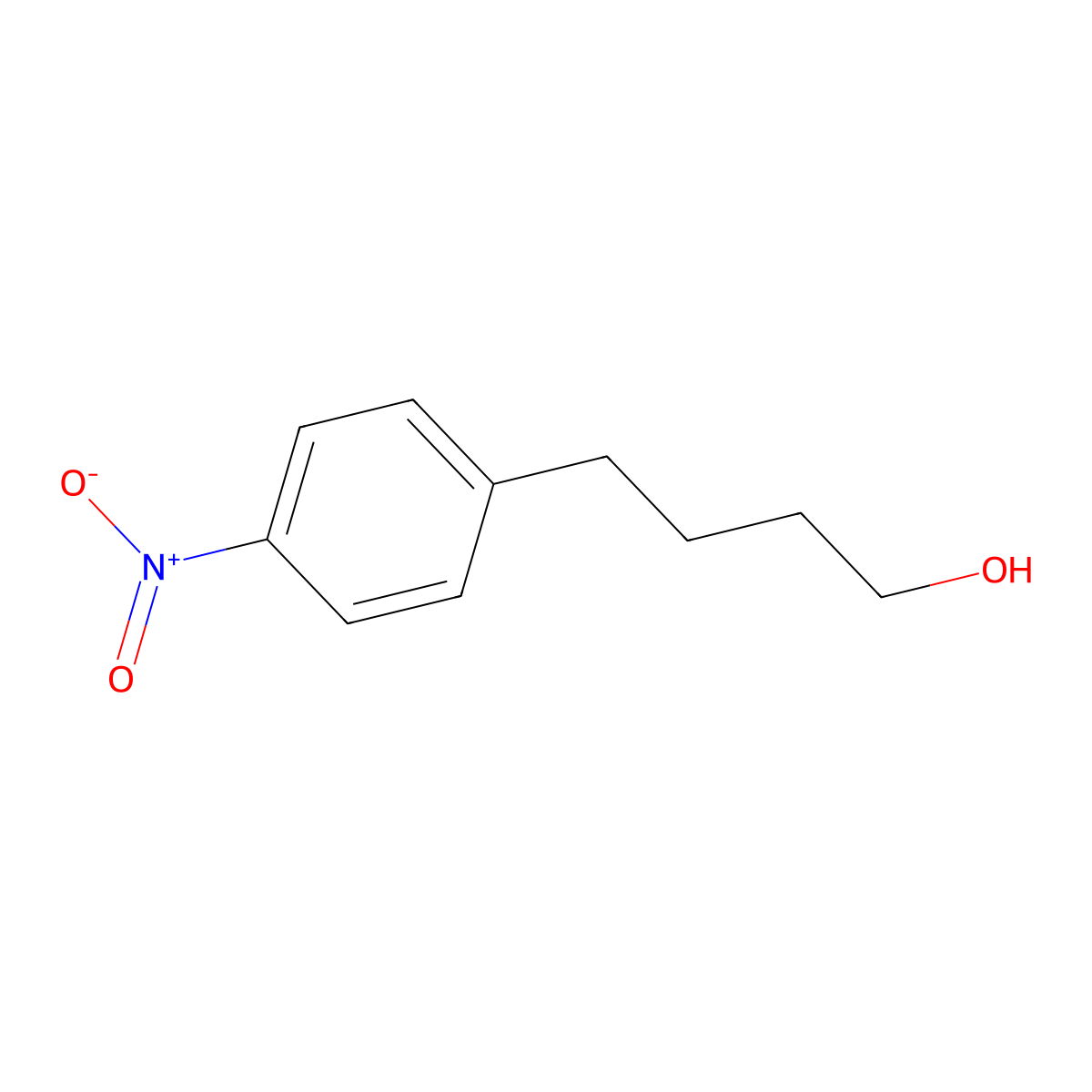 4-Nitrobenzenebutanol molecular structure, CAS 79524-20-2
