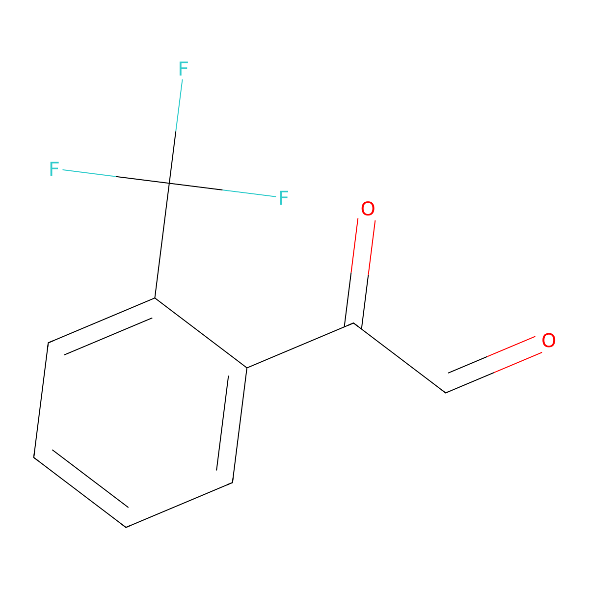 2-Oxo-2-[2-(trifluoromethyl)phenyl]acetaldehyde molecular structure, CAS 795261-41-5