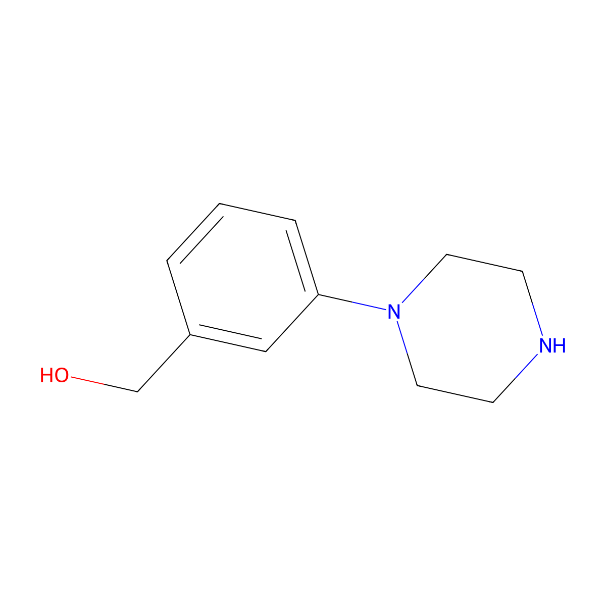 [3-(Piperazin-1-YL)phenyl]methanol molecular structure, CAS 795264-41-4
