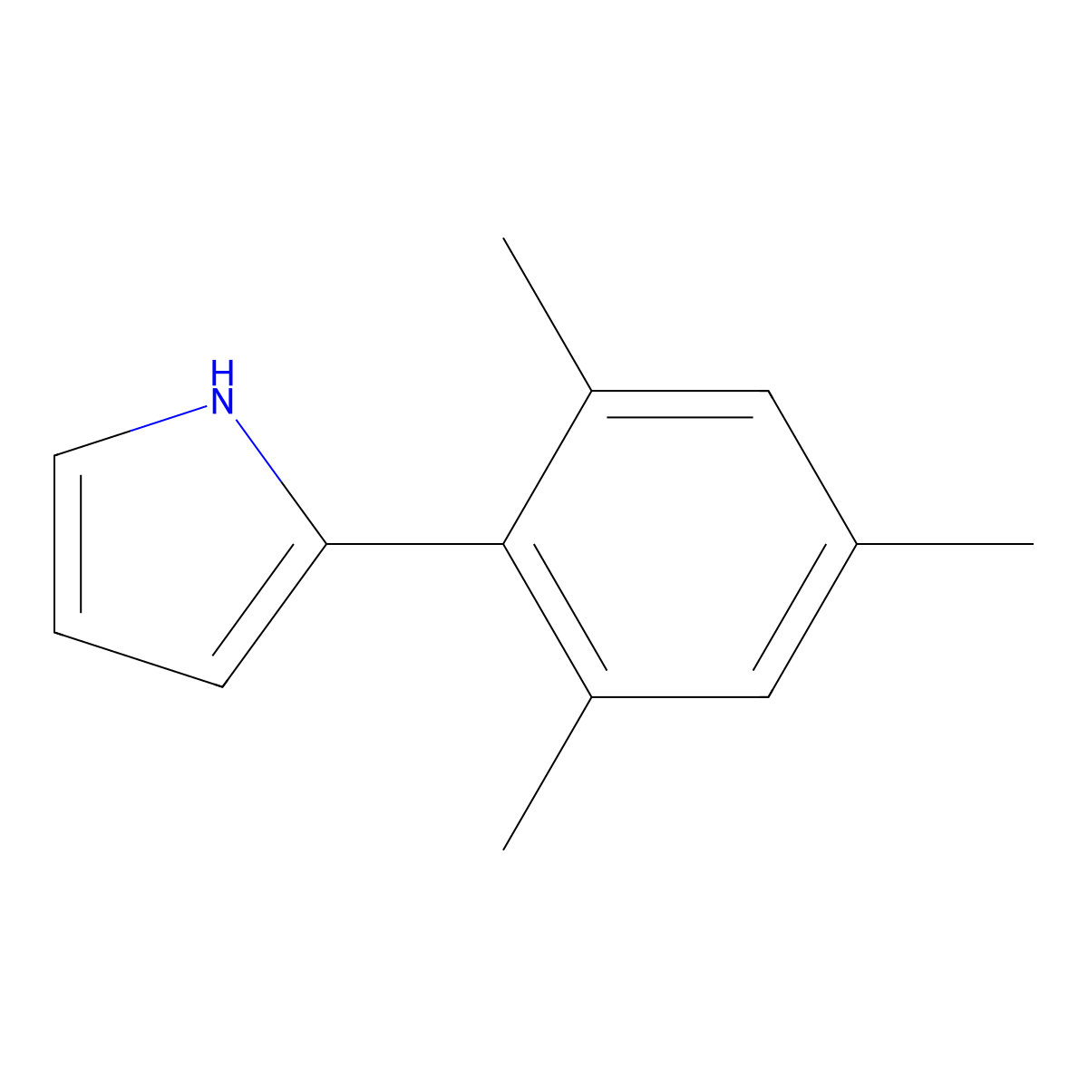 1H-Pyrrole, 2-(2,4,6-trimethylphenyl)- molecular structure, CAS 795274-67-8