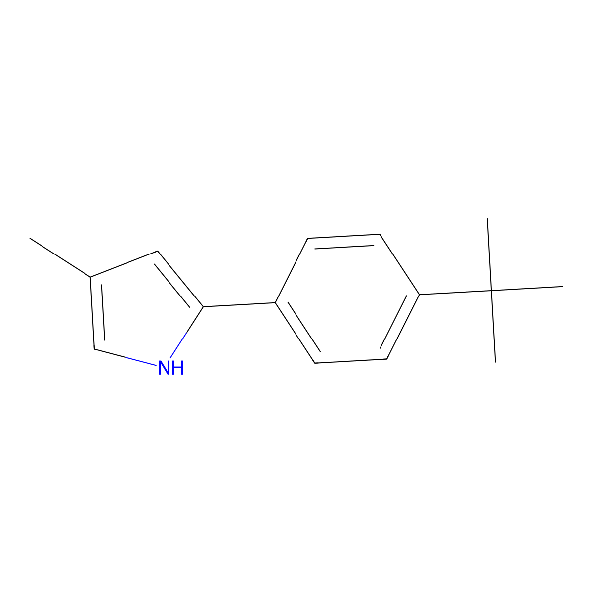 2-(4-(tert-Butyl)phenyl)-4-methyl-1H-pyrrole molecular structure, CAS 795274-75-8