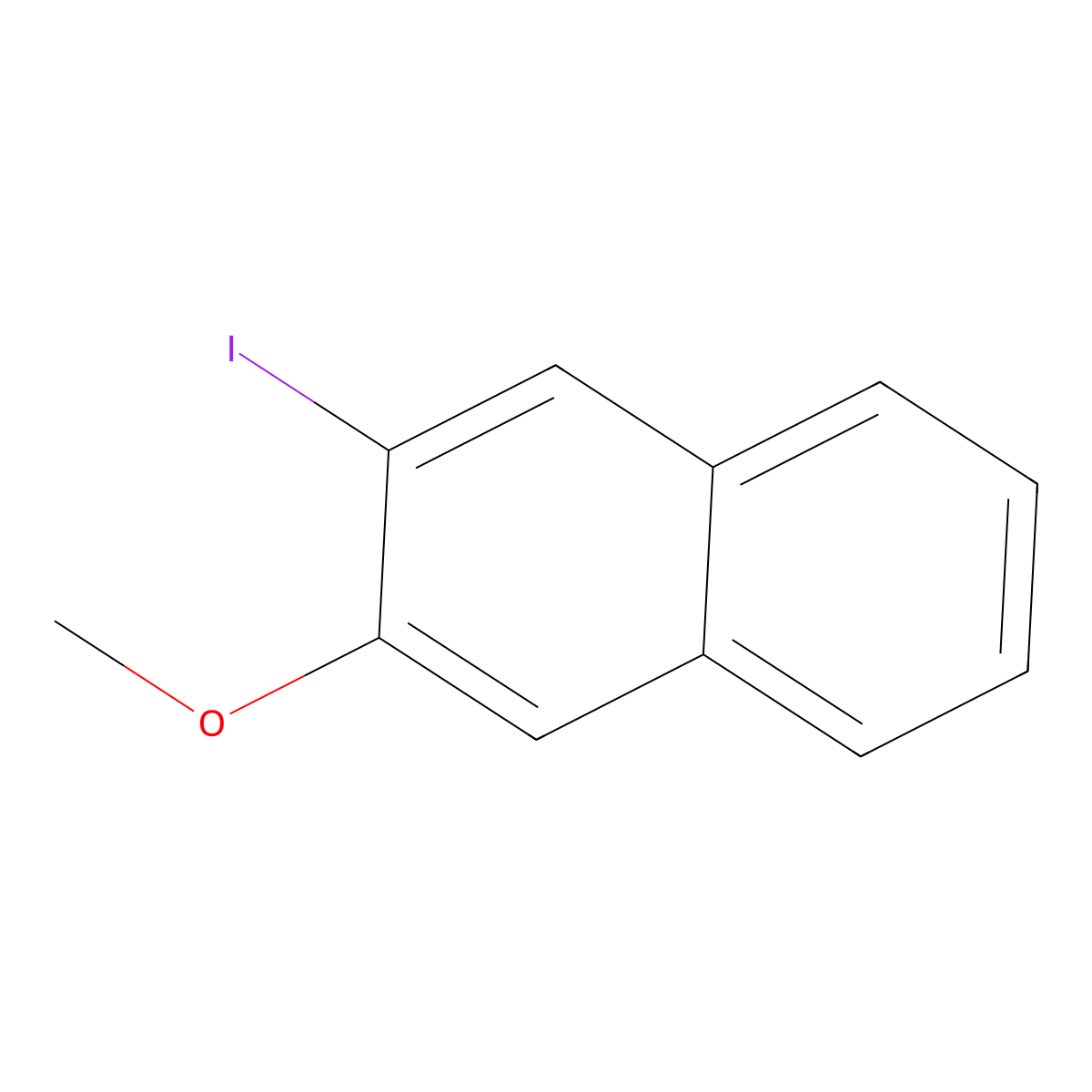 2-Iodo-3-methoxynaphthalene molecular structure, CAS 795278-91-0