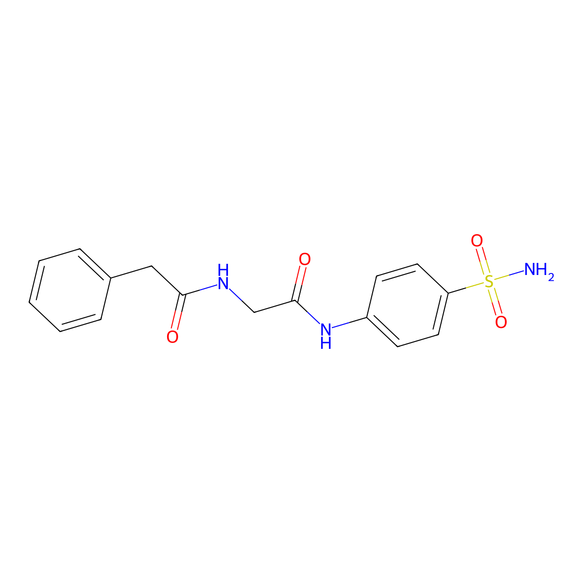 N-(2-Oxo-2-((4-sulfamoylphenyl)amino)ethyl)-2-phenylacetamide molecular structure, CAS 795282-95-0