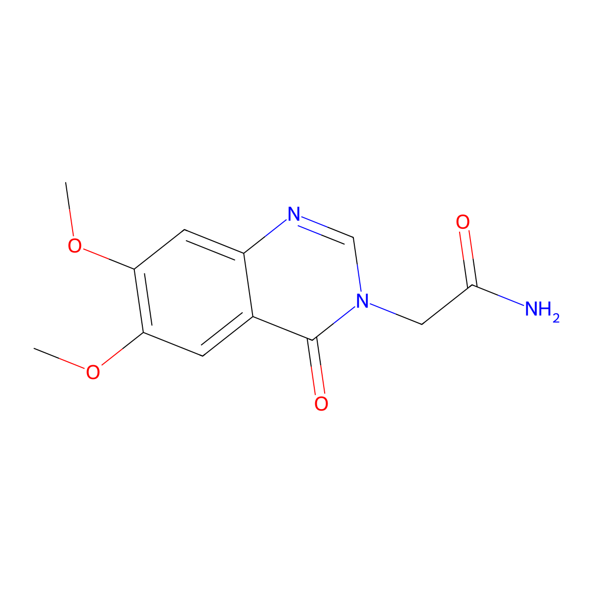 2-(6,7-dimethoxy-4-oxoquinazolin-3(4H)-yl)acetamide molecular structure, CAS 795285-16-4