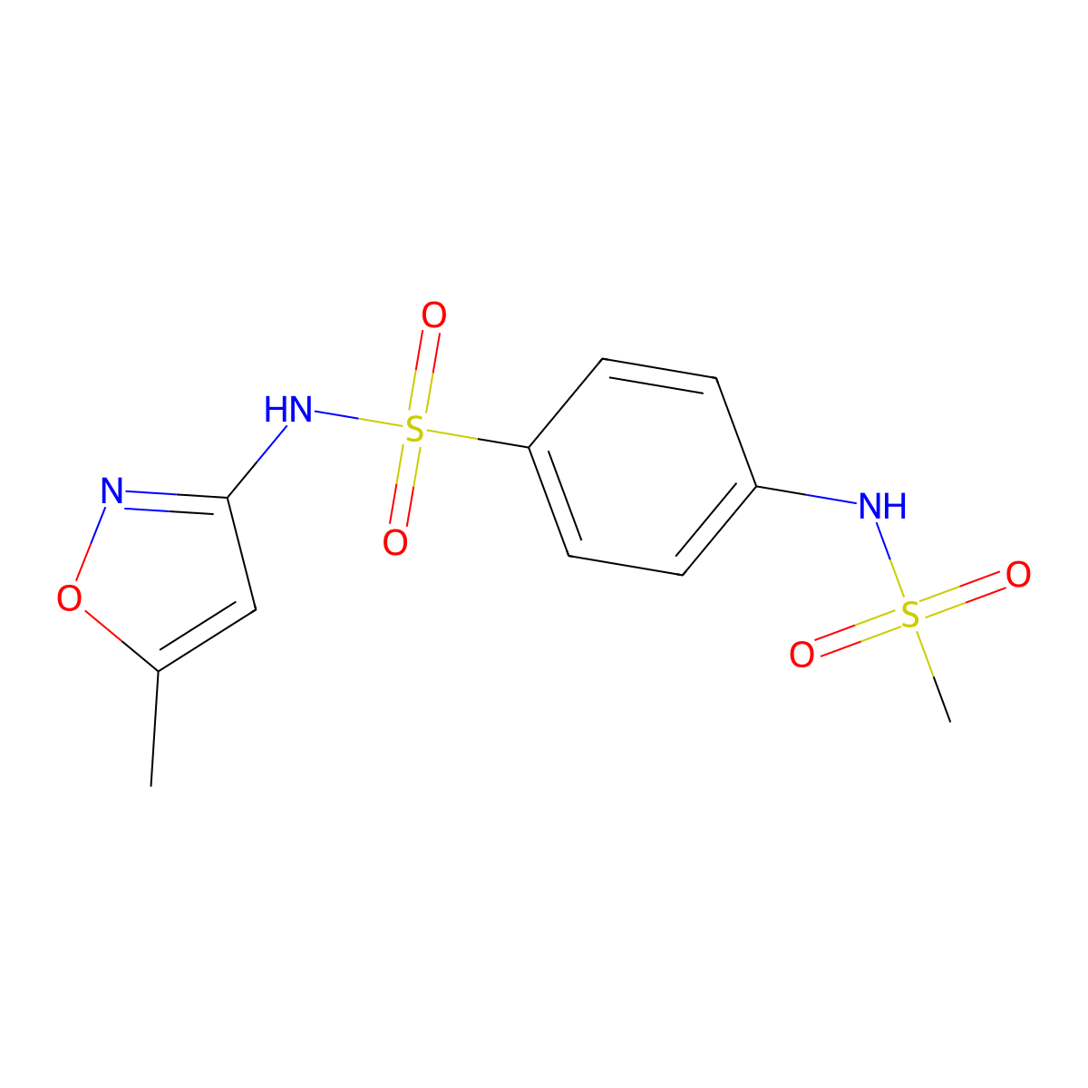 N-(5-Methylisoxazol-3-yl)-4-(methylsulfonamido)benzenesulfonamide molecular structure, CAS 795287-23-9