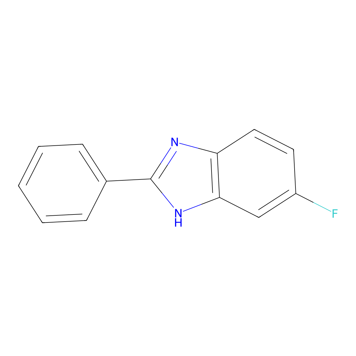 2-Phenyl-5-fluoro-1H-benzimidazole molecular structure, CAS 79529-98-9