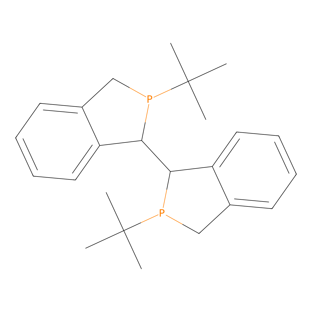 (1S,1'S,2R,2'R)-2,2'-Di-tert-butyl-2,2',3,3'-tetrahydro-1H,1'H-1,1'-biiSophosphindole , (1S,1′S,2R,2′R)-DuanPhos molecular structure, CAS 795290-34-5