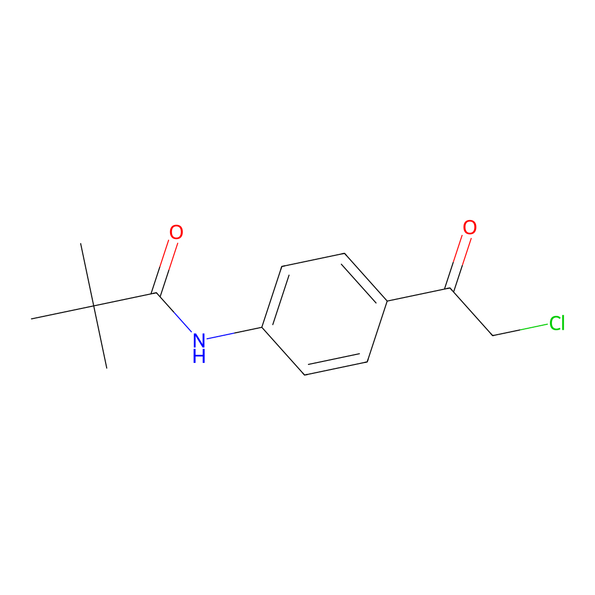 N-(4-(2-chloroacetyl)phenyl)-2,2-dimethylpropanamide molecular structure, CAS 795290-86-7