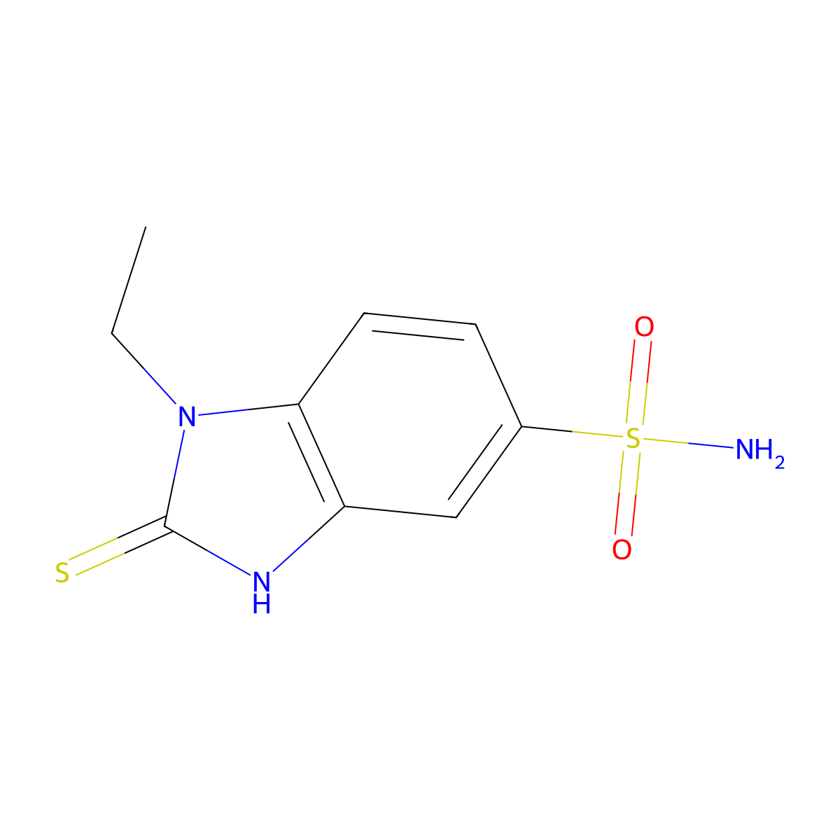 1-ethyl-2-sulfanyl-1H-1,3-benzodiazole-5-sulfonamide molecular structure, CAS 795291-33-7
