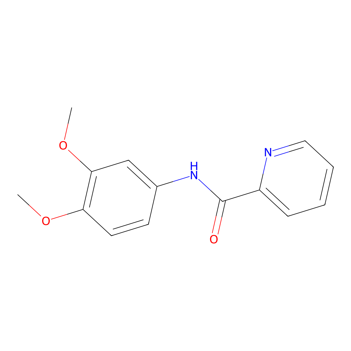 N-(3,4-dimethoxyphenyl)pyridine-2-carboxamide molecular structure, CAS 795292-77-2