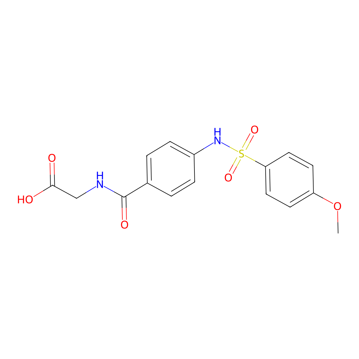 2-{[4-(4-Methoxybenzenesulfonamido)phenyl]formamido}acetic acid molecular structure, CAS 795293-19-5