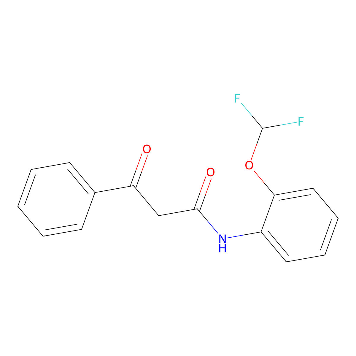 N-[2-(difluoromethoxy)phenyl]-3-oxo-3-phenylpropanamide molecular structure, CAS 795293-67-3