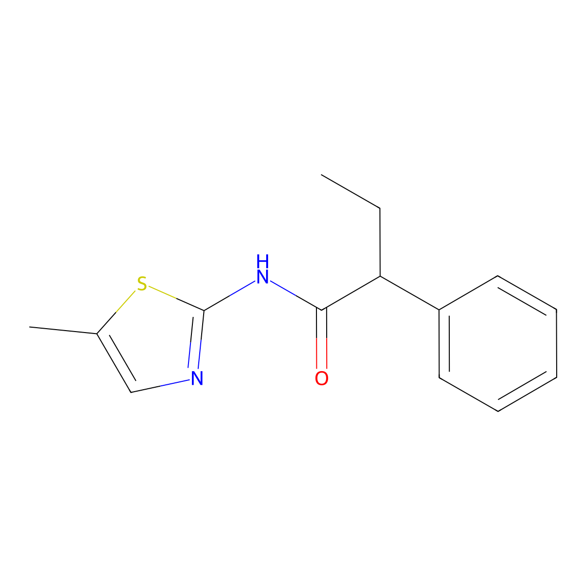 N-(5-methyl-1,3-thiazol-2-yl)-2-phenylbutanamide molecular structure, CAS 795295-06-6