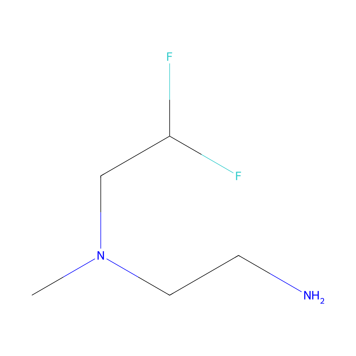 (2-Aminoethyl)(2,2-difluoroethyl)methylamine molecular structure, CAS 795299-76-2