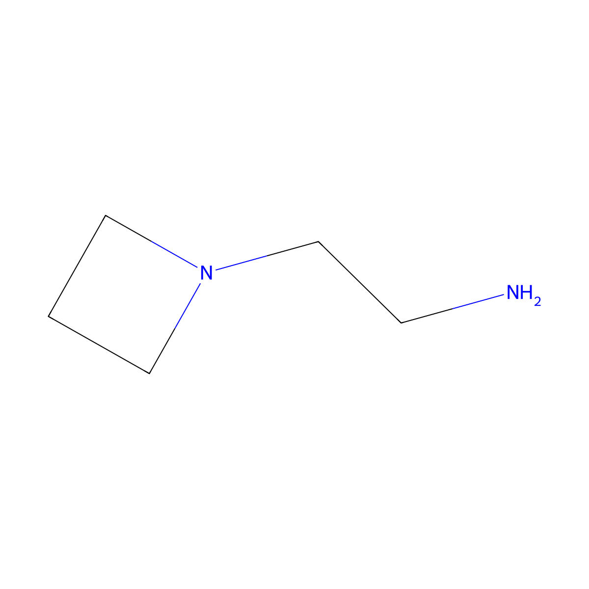 1-Azetidineethanamine molecular structure, CAS 795299-77-3