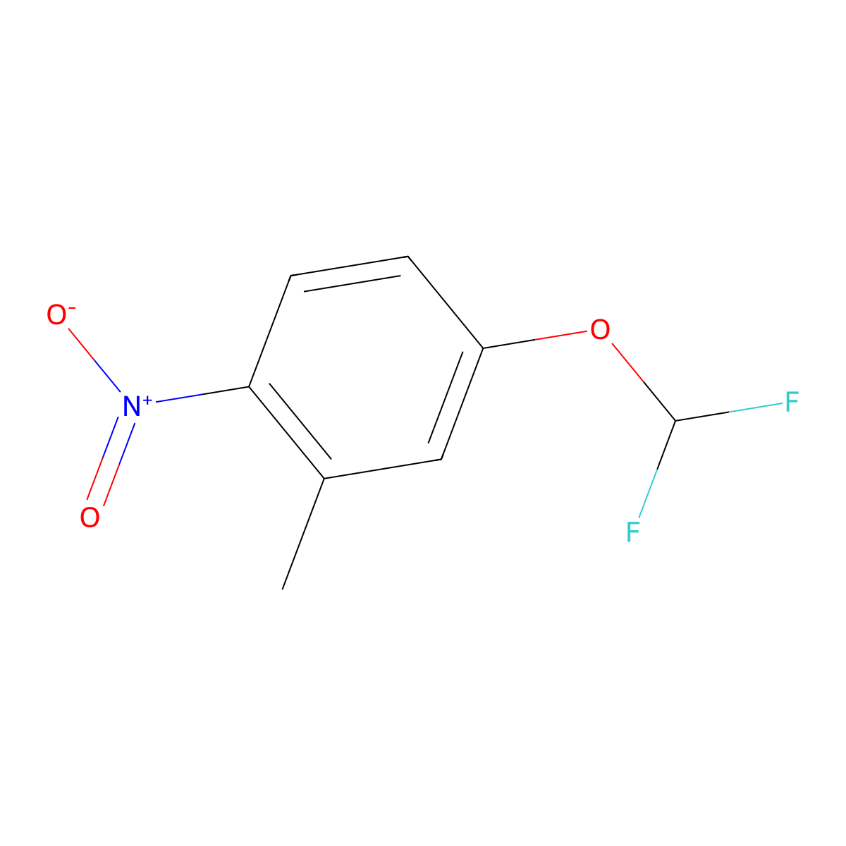 4-(Difluoromethoxy)-2-methyl-1-nitrobenzene molecular structure, CAS 795303-16-1