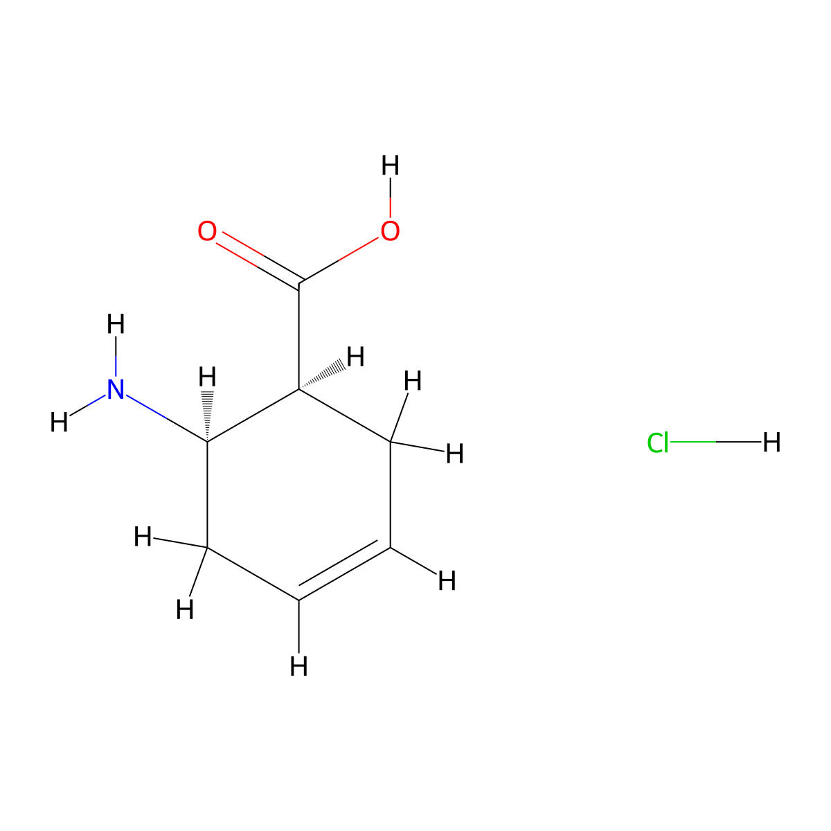 (1S,2R)-(-)-2-Amino-1-cyclohex-4-enecarboxylic acid hydrochloride molecular structure, CAS 795309-07-8