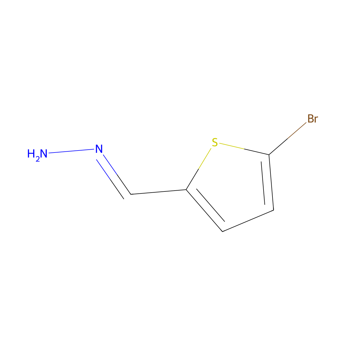5-Bromo-2-thiophenecarboxaldehyde hydrazone molecular structure, CAS 79531-81-0