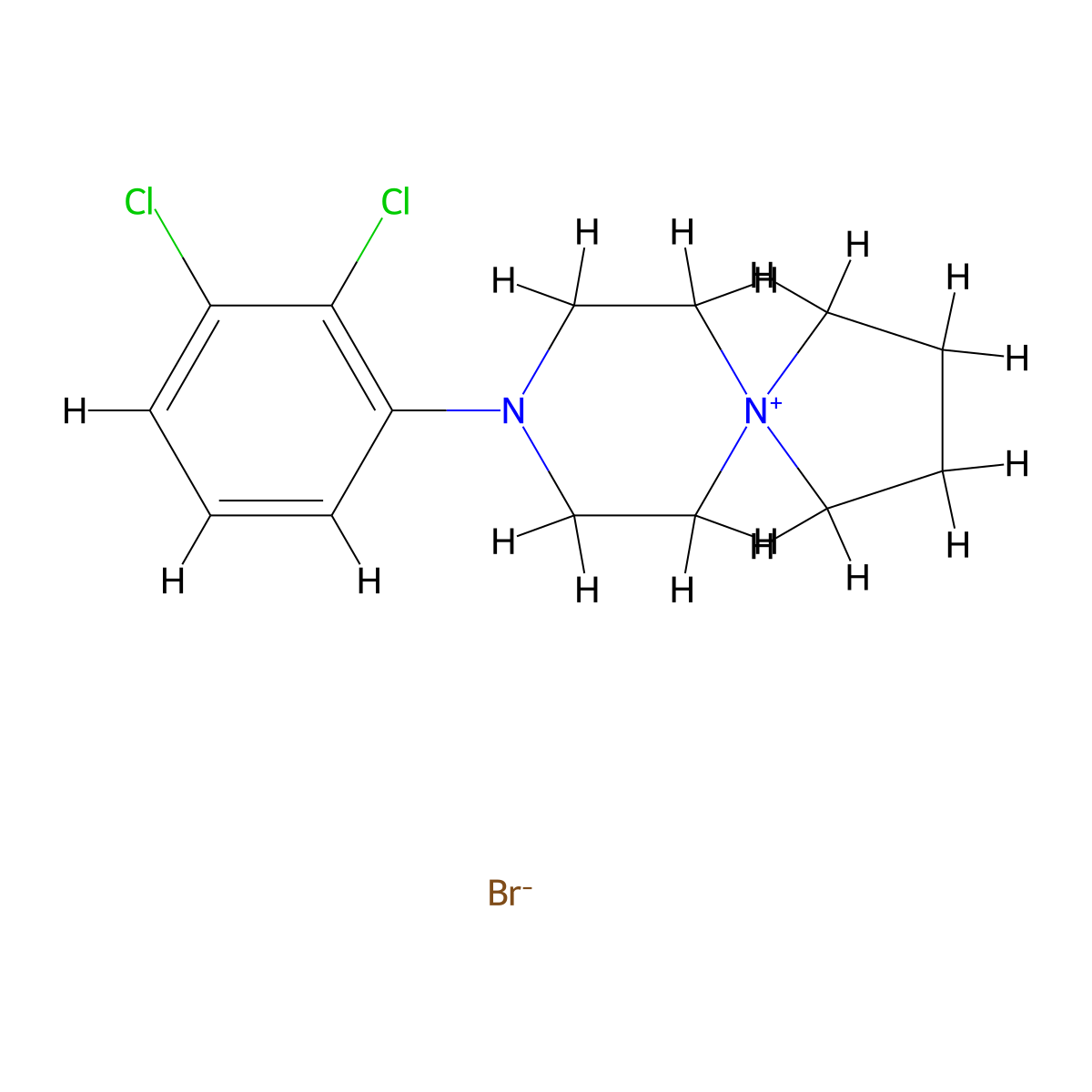 8-(2,3-dichlorophenyl)-8-aza-5-azoniaspiro[4.5]decane Bromide molecular structure, CAS 795313-24-5