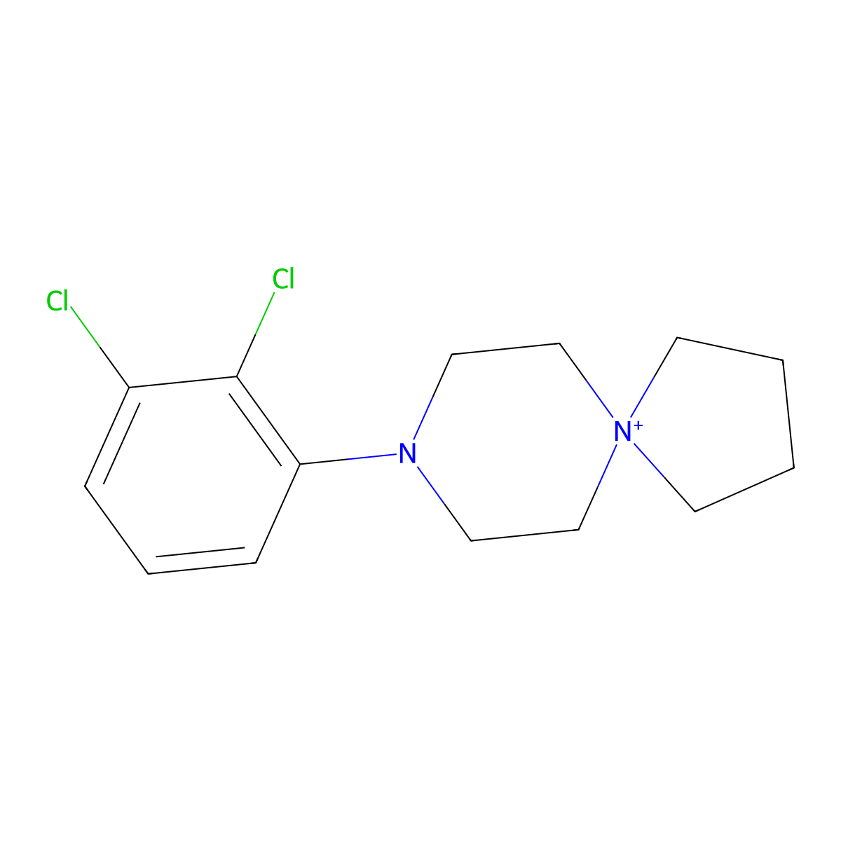 8-(2,3-Dichlorophenyl)-8-aza-5-azoniaspiro[4.5]decane molecular structure, CAS 795313-25-6