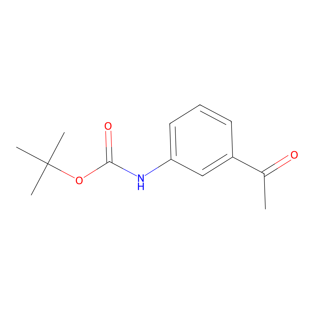 Tert-butyl 3-acetylphenylcarbamate molecular structure, CAS 79537-70-5