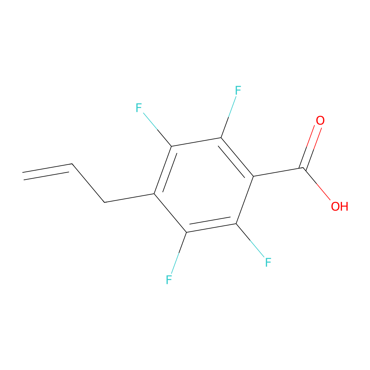 4-Allyl-2,3,5,6-tetrafluorobenzoic acid molecular structure, CAS 79538-02-6