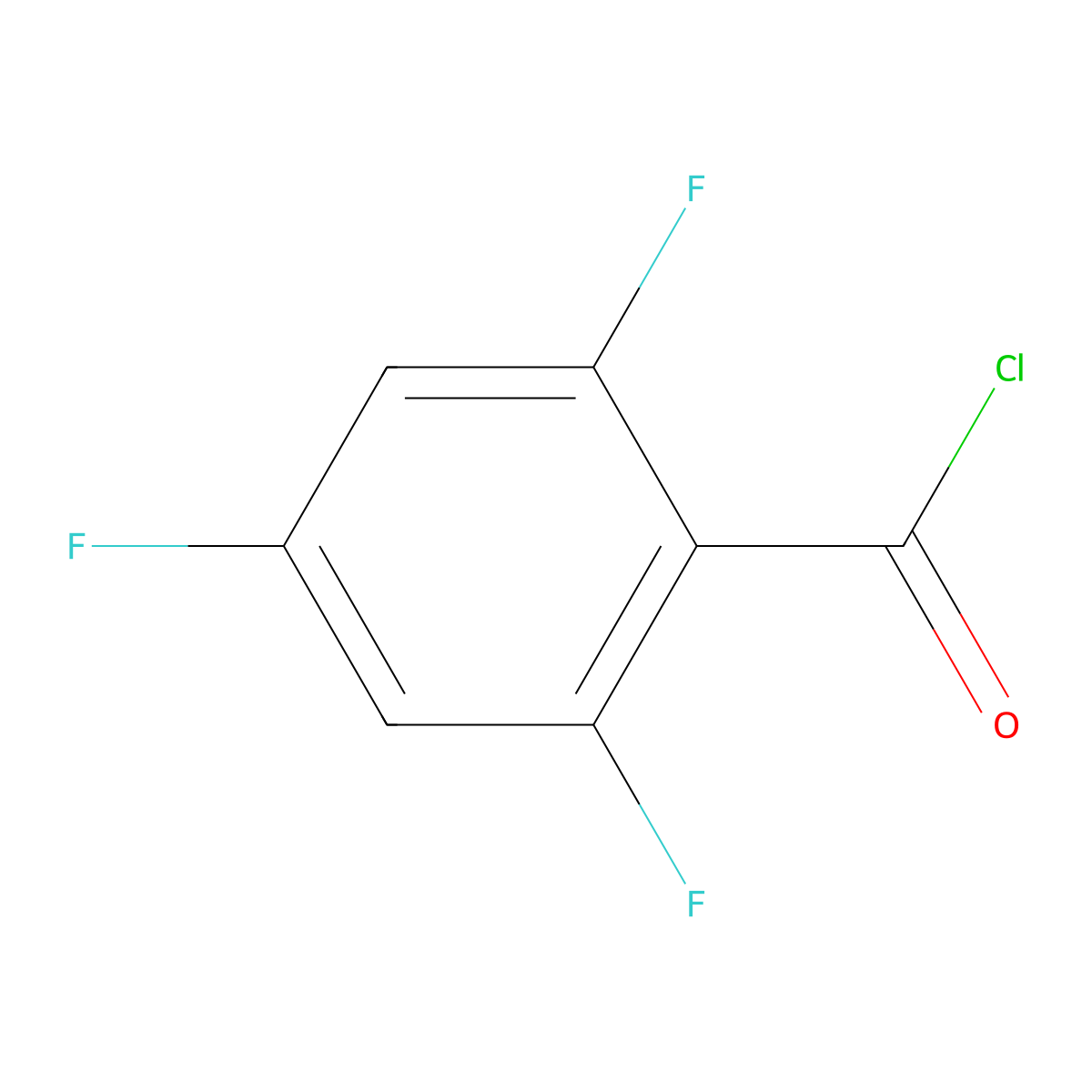 2,4,6-Trifluorobenzoyl chloride molecular structure, CAS 79538-29-7