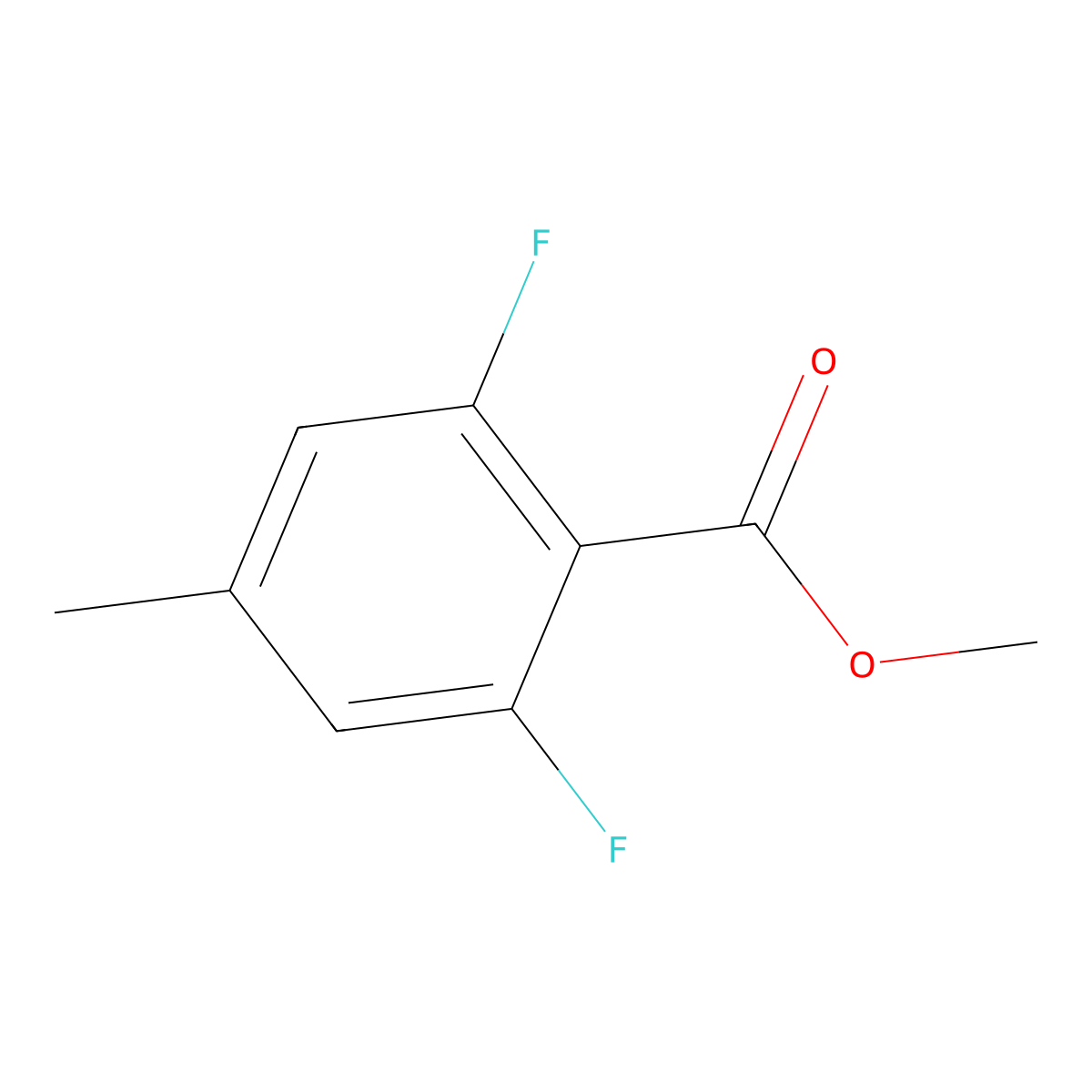 Methyl 2,6-difluoro-4-methylbenzoate molecular structure, CAS 79538-30-0