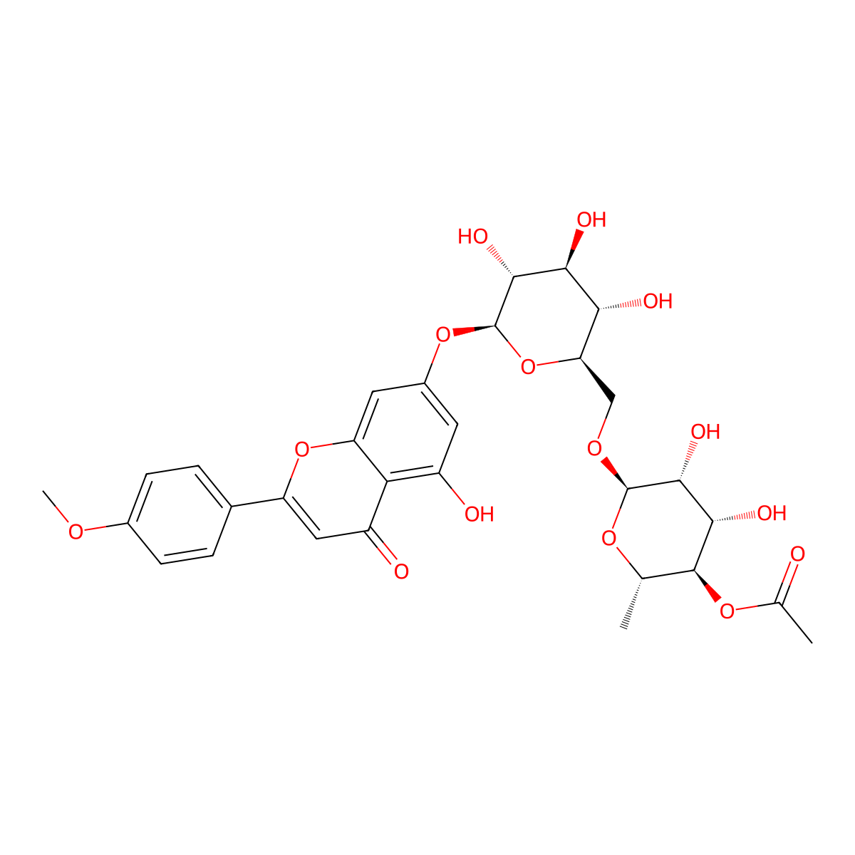 Linarin 4'''-acetate molecular structure, CAS 79541-06-3