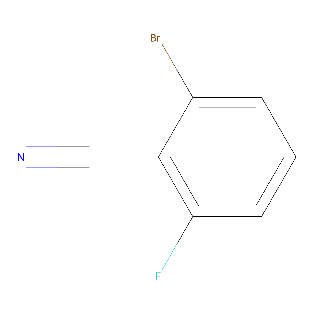 2-Bromo-6-fluorobenzonitrile molecular structure, CAS 79544-27-7