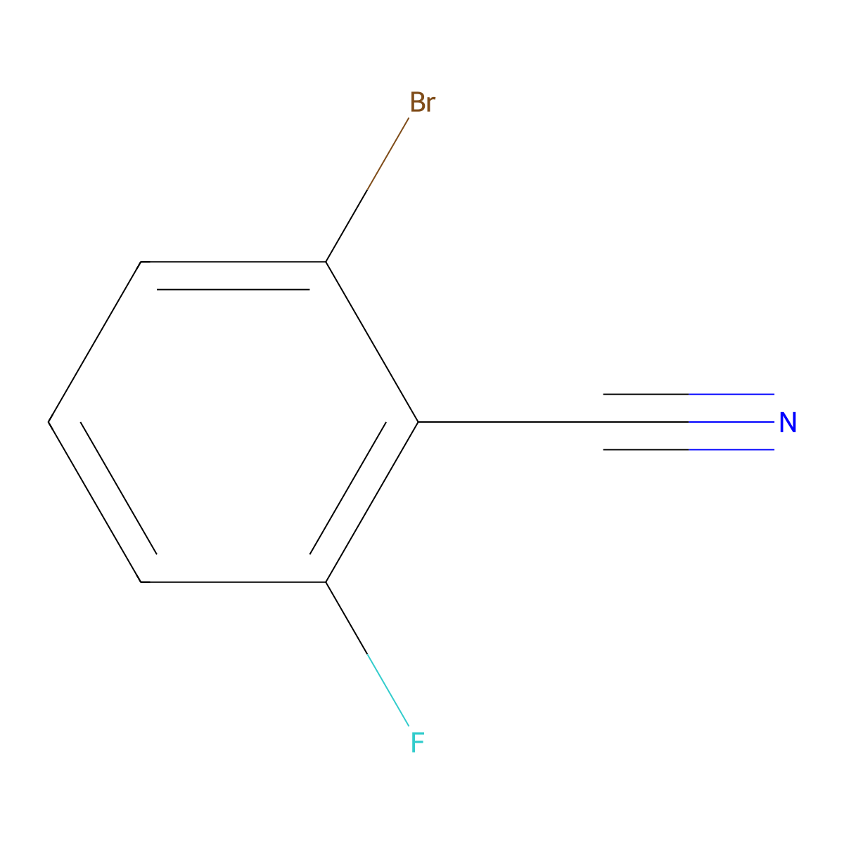 2-Bromo-6-fluorobenzonitrile molecular structure, CAS 79544-27-7