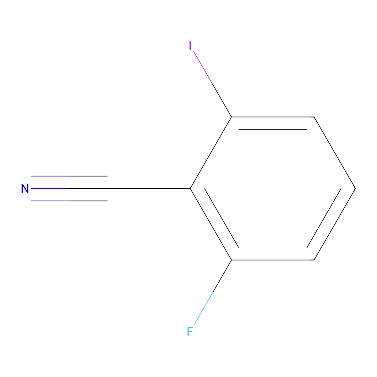 2-Fluoro-6-iodobenzonitrile molecular structure, CAS 79544-29-9