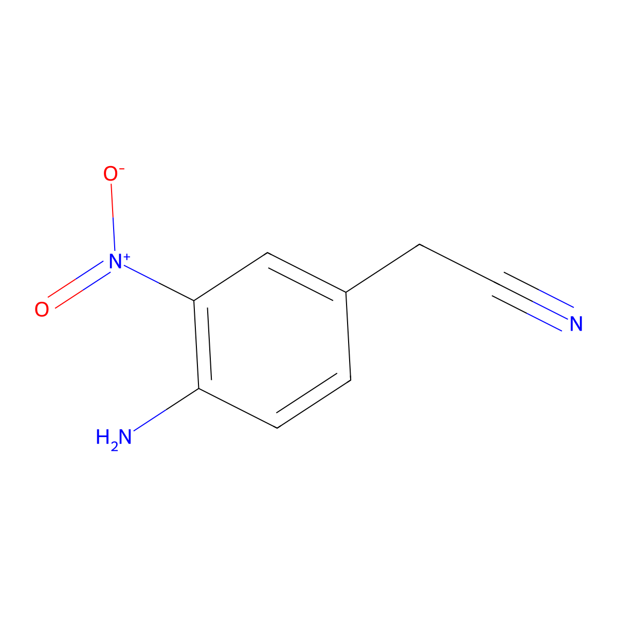 2-(4-Amino-3-nitrophenyl)acetonitrile molecular structure, CAS 79545-11-2