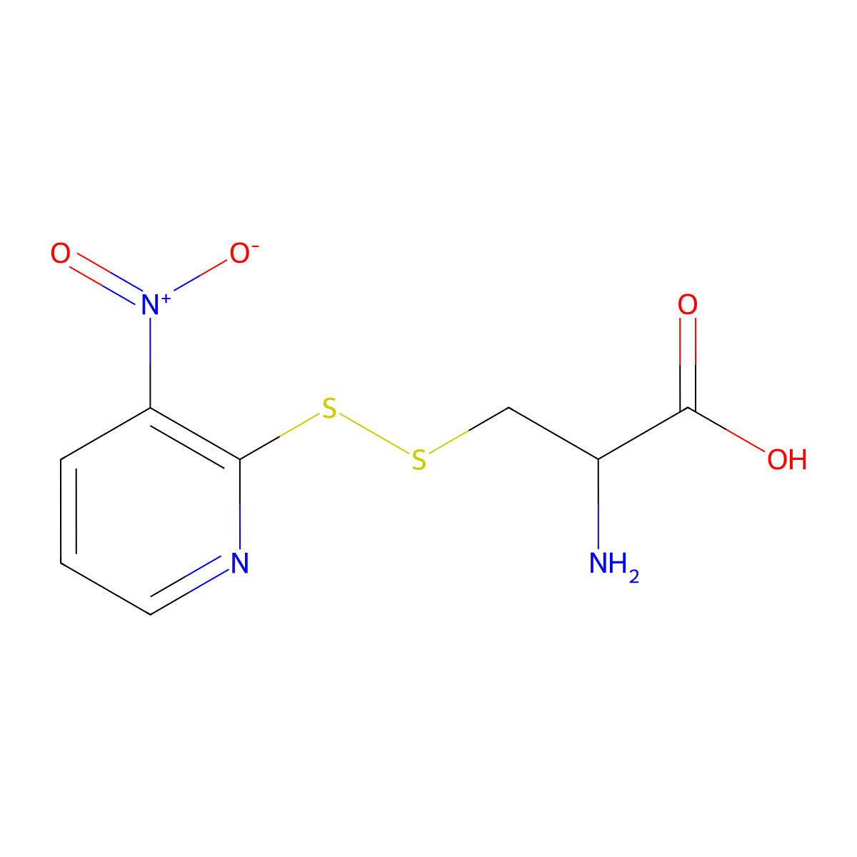 S-(3-Nitro-2-pyridinesulfenyl)cysteine molecular structure, CAS 79546-55-7