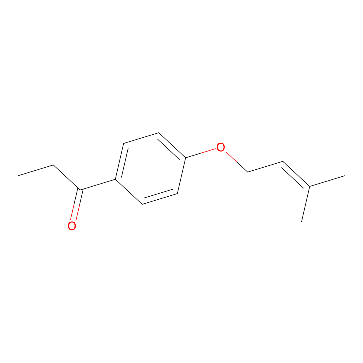 1-Propanone, 1-[4-[(3-methyl-2-butenyl)oxy]phenyl]- molecular structure, CAS 79550-33-7