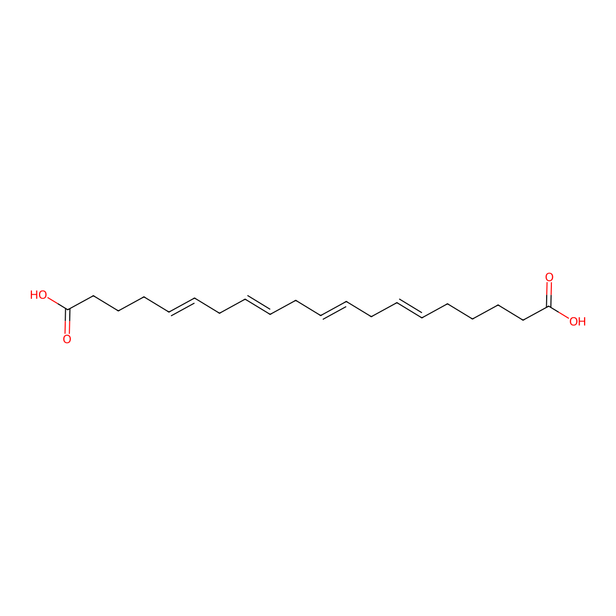 1,20-Eicosa-5,8,11,14-tetraenedioic acid molecular structure, CAS 79551-84-1
