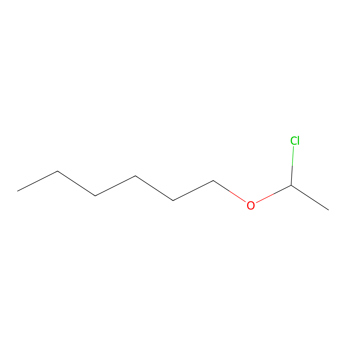 1-(1-Chloroethoxy)hexane molecular structure, CAS 79552-29-7
