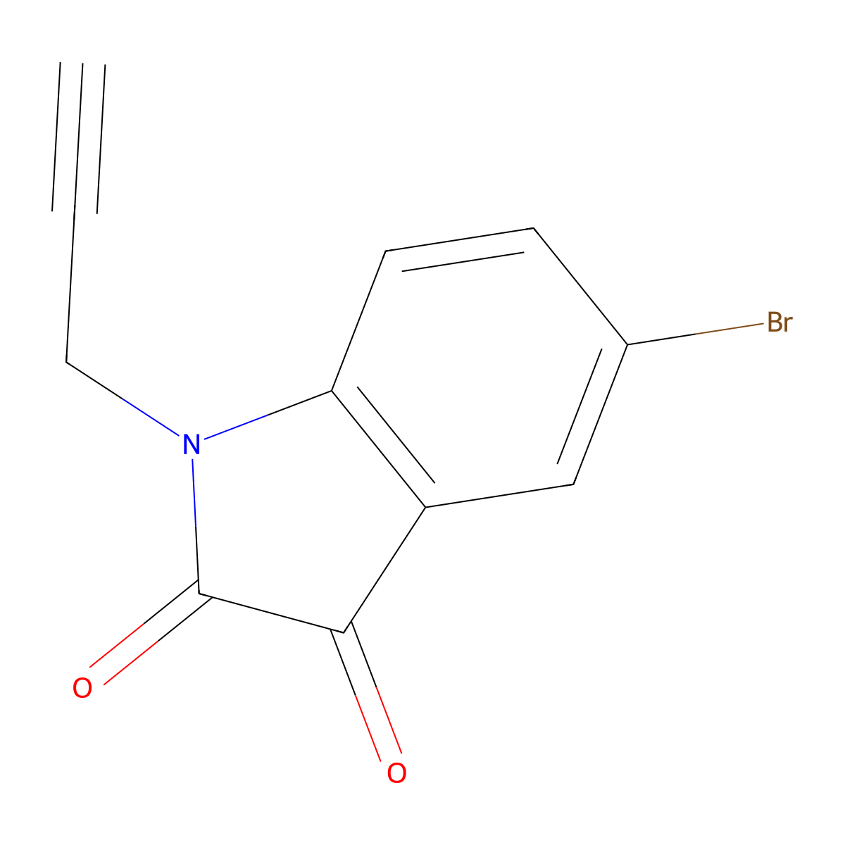 5-bromo-1-(prop-2-yn-1-yl)-2,3-dihydro-1H-indole-2,3-dione molecular structure, CAS 79552-50-4
