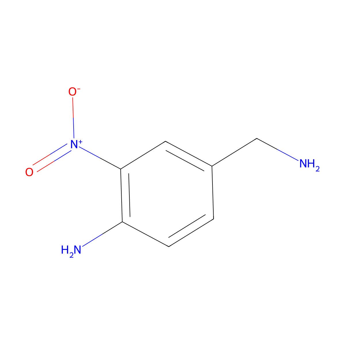 4-(Aminomethyl)-2-nitroaniline molecular structure, CAS 79556-69-7