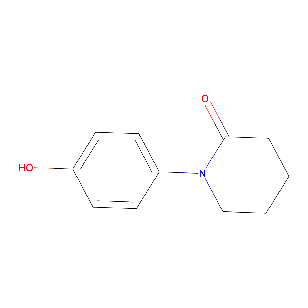 1-(4-Hydroxyphenyl)piperidin-2-one molecular structure, CAS 79557-03-2