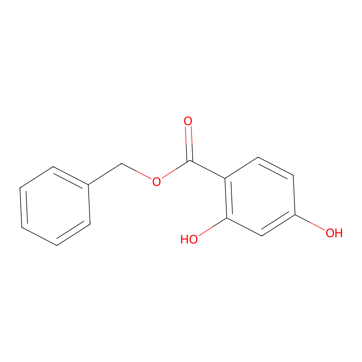 Benzyl 2,4-dihydroxybenzoate molecular structure, CAS 79557-90-7