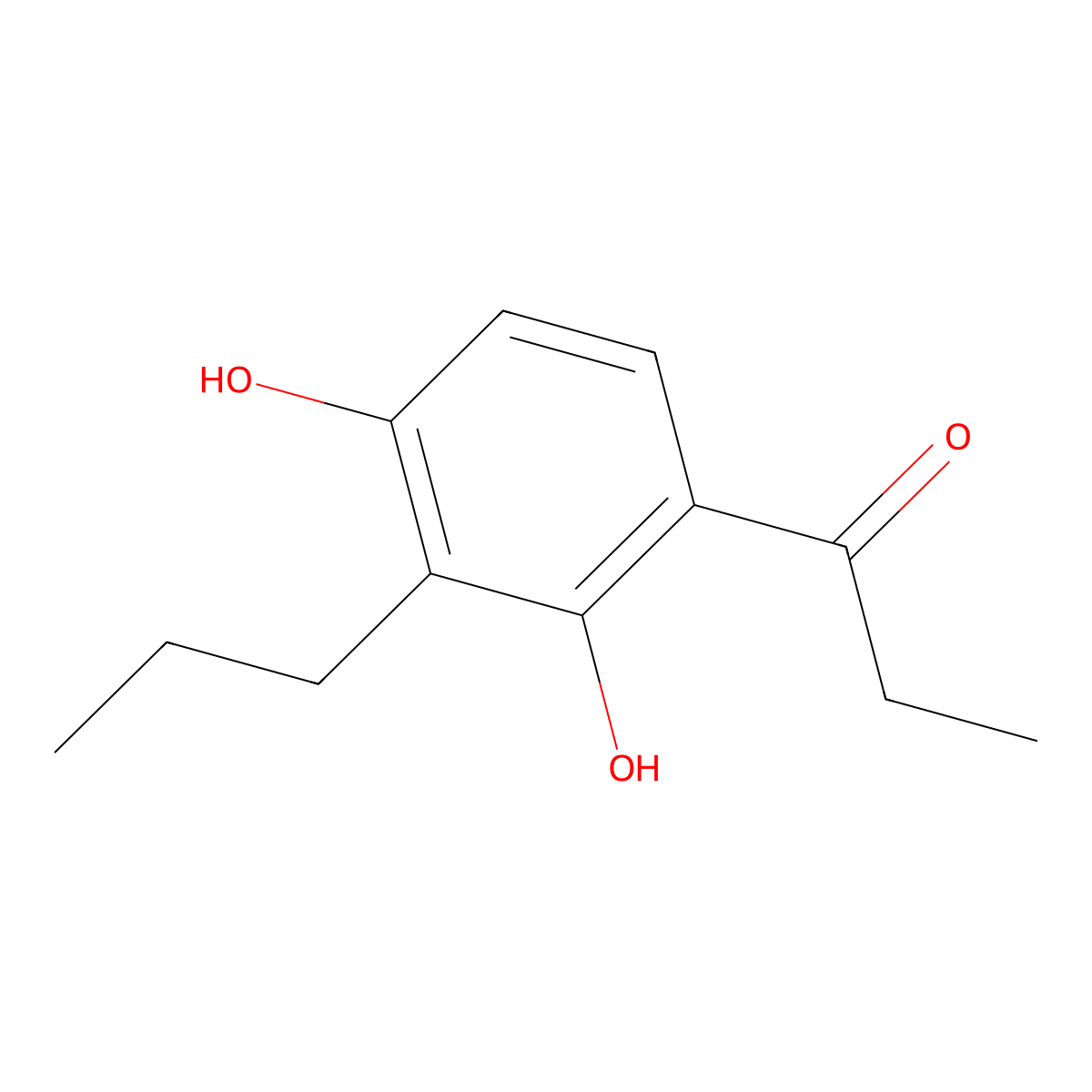 1-(2,4-Dihydroxy-3-propylphenyl)propan-1-one molecular structure, CAS 79558-49-9
