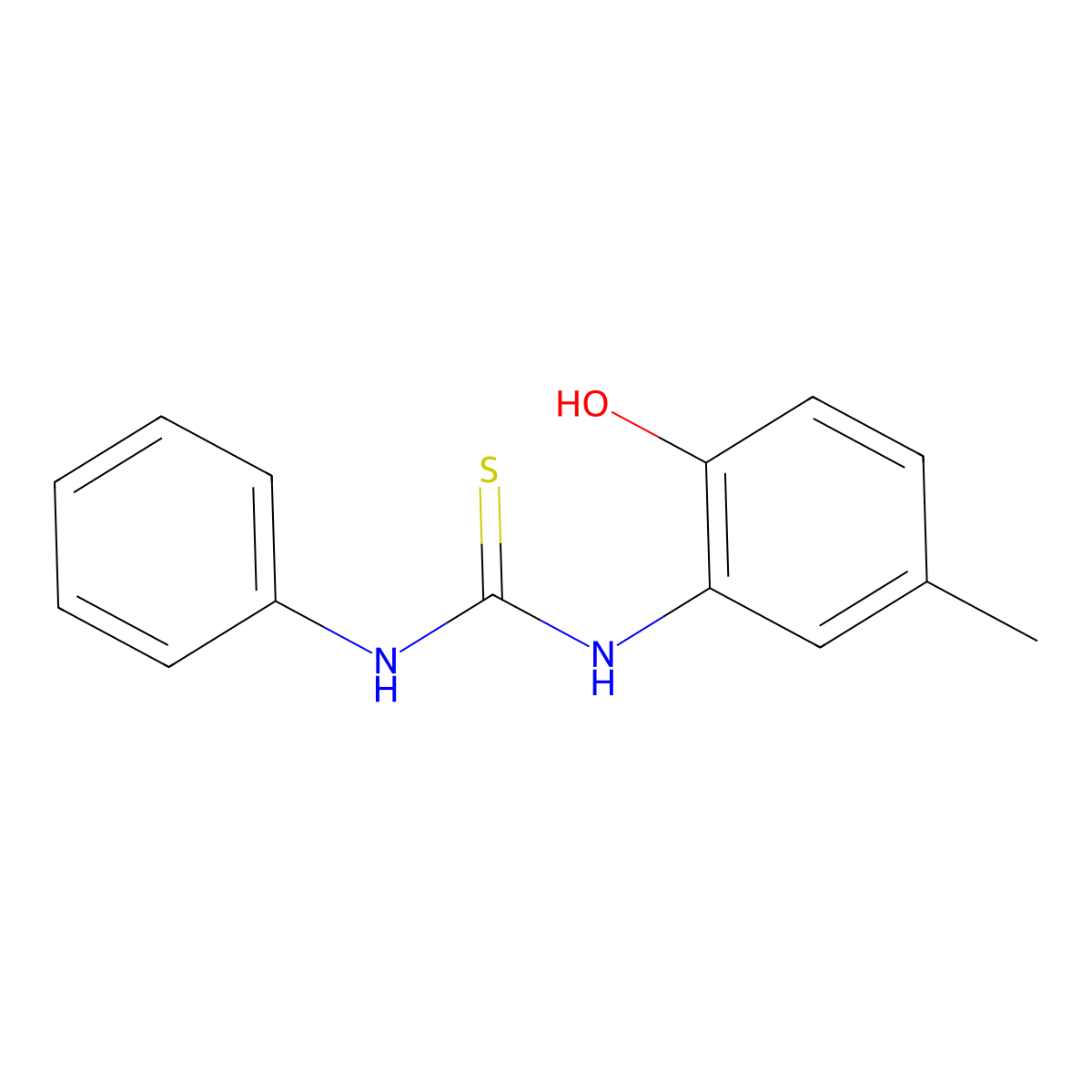 1-(2-Hydroxy-5-methylphenyl)-3-phenylthiourea molecular structure, CAS 79558-91-1