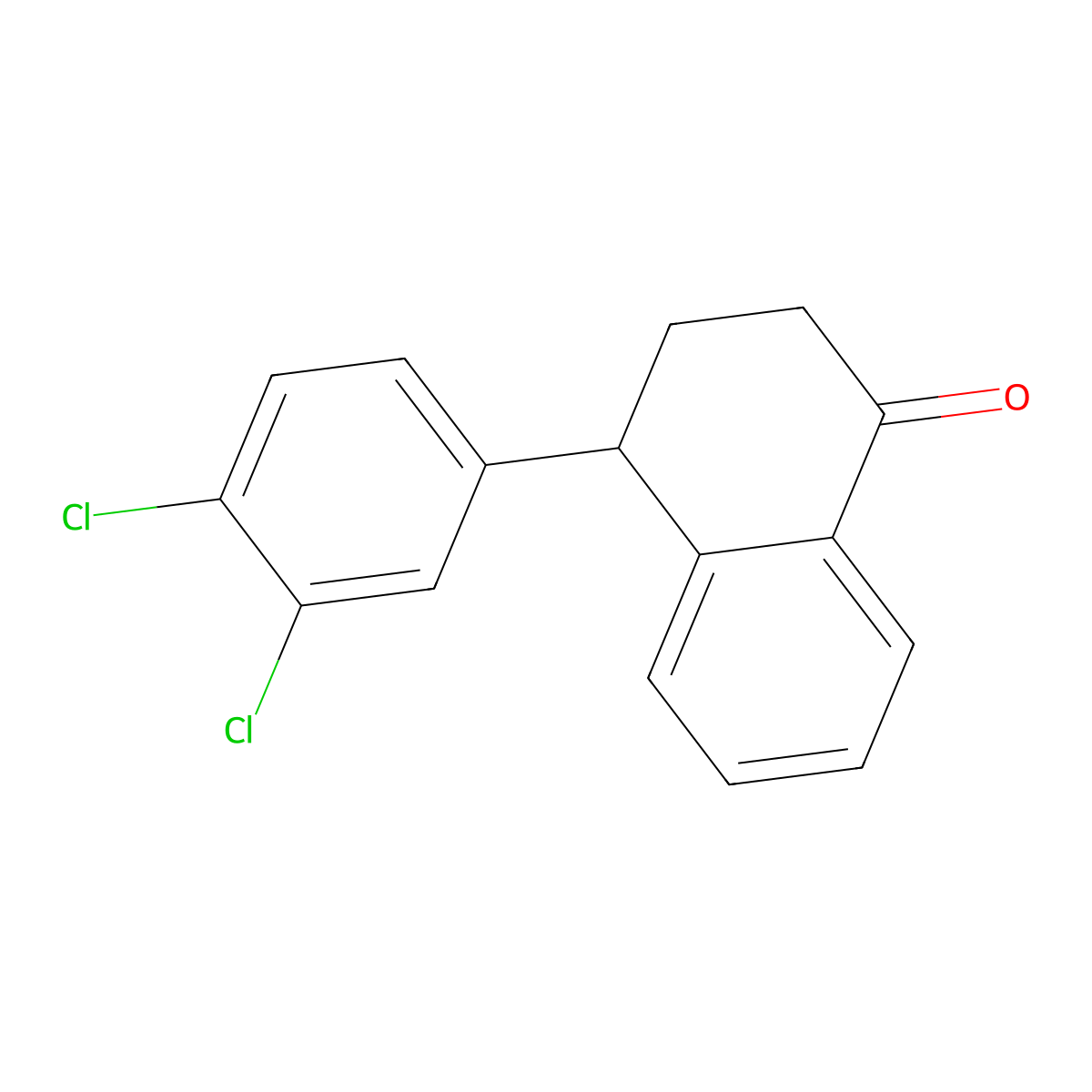 4-(3,4-Dichlorophenyl)-3,4-dihydro-1(2H)-naphthalenone molecular structure, CAS 79560-19-3